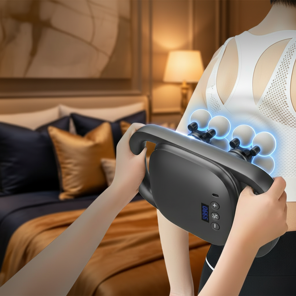 Masajeador eléctrico ergonómico SomniaDrop — fácil de usar en cualquier zona